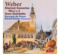 Von Weber : Concertos pour clarinette 1 et 2 - Quintette. De Peyer, Faerber.