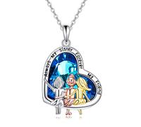 VONALA Collar con colgante de tres hermanas de plata de ley 925, regalo de cumpleaños para 3, Plata esterlina