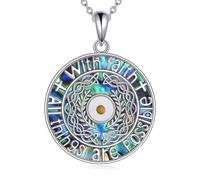 VONALA Collar de plata de ley 925 de grano de mostaza con fe en todas las cosas posibles, collar religioso cristiano regalo joyas para mujeres hombres