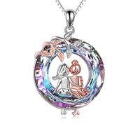 VONALA - Collar para hermanas, plata de ley 925 con forma de corazón, joyería de cumpleaños para mujer, grabado en inglés “Always My Sister Forever My Friend”, Plata esterlina, Cristal