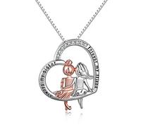 VONALA - Collar para hermanas, plata de ley 925 con forma de corazón, joyería de cumpleaños para mujer, grabado en inglés «Always My Sister Forever My Friend»…