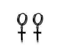 VONALA Pendientes de aro de plata de ley 925 con cruz, estrella, corazón, rayo, pequeños aretes de aro para mujeres, adolescentes y niñas, 13 mm, Plata de ley