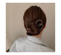 VONCYKI 5 horquillas simples en forma de U para mujeres y niñas, accesorios de peinado de novia, horquillas de metal de color dorado (oro y plata, 2 piezas)