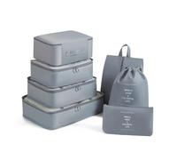 VONCYKI Bolsa de Almacenamiento de Viaje de 7 Piezas, Bolsa portátil, Bolsa de Moda, Plegable, Almacenamiento, Bolso de Mano, Juego de Caja de Embalaje, Conveniente for Viajar(Pessimistic,2PCS)