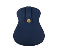 VONCYKI Bolsa de almacenamiento portátil de alta capacidad para púas de guitarra, piel gruesa, duradera, plegable, universal, accesorios para ukelele, Blue, Talla única