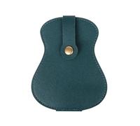 VONCYKI Bolsa de almacenamiento portátil de alta capacidad para púas de guitarra, piel gruesa, duradera, plegable, universal, accesorios para ukelele, Green, Talla única