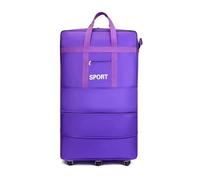 VONCYKI Bolsa de Equipaje facturada de aerolínea Oxford de Gran Capacidad, Bolsa de Almacenamiento de Equipaje Plegable con Ruedas universales, Cubos de Embalaje con Ruedas(Purple 110X48X28)