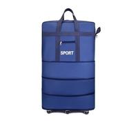 VONCYKI Bolsa de Equipaje facturada de aerolínea Oxford de Gran Capacidad, Bolsa de Almacenamiento de Equipaje Plegable con Ruedas universales, Cubos de Embalaje con Ruedas(Blue 110X48X28)