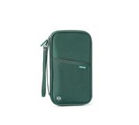 VONCYKI Cartera de viaje para pasaporte familiar, impermeable, organizador de documentos, accesorios de viaje, bolsa de documentos, tarjetero, Green, Talla única