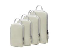 VONCYKI Organizador de autocompresión Que Ahorra Espacio, 4 Piezas, Bolsa de Almacenamiento de Ropa, Armario, Organizador de Ropa, Maletas de Viaje, Bolsas organizadoras(White)