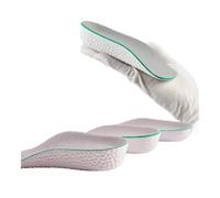 VONCYKI Plantillas de aumento de altura con soporte de arco de 3,5/2,5/1,5 cm, ligeras, suaves, elásticas, suaves y elásticas, para hombres y mujeres (color blanco, 1 par, 3,5 cm)