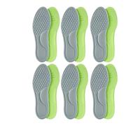 VONCYKI Plantillas ortopédicas unisex de espuma viscoelástica, plantilla desodorizante, absorbe el sudor, accesorios suaves para zapatos (gris (12 unidades), 39-40)