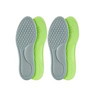 VONCYKI Plantillas ortopédicas unisex de espuma viscoelástica suave, plantilla desodorizante para zapatos, deportes, absorbe el sudor, accesorios antibacterianos suaves (gris, 2 pares, 35-36)