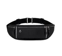 VONCYKI Riñonera profesional para correr, cinturón deportivo, funda para teléfono móvil, para hombres y mujeres, bolsa oculta para gimnasio, bolsas deportivas para correr, Black, 2 unidades