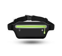 VONCYKI Riñonera ultrafina para teléfono móvil, elástica, para deportes, correr, impermeable, ajustada, monedero, tarjetero, cinturón, Black, 1 pieza