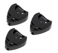 VONCYKI Soporte de plástico negro para púas de guitarra para guitarras acústicas/bajos/ukelele con parte trasera adhesiva, práctica colocación de púas (3 piezas)