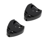 VONCYKI Soporte de plástico negro para púas de guitarra para guitarras acústicas/bajos/ukelele con parte trasera adhesiva, práctica colocación de púas (2 piezas)