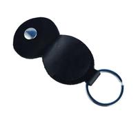 VONCYKI Soporte para púas de guitarra, de piel auténtica, estuche para púas, llavero, accesorios de guitarra (negro)