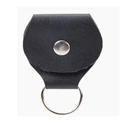 VONCYKI Soporte para púas de guitarra, de piel auténtica, estuche para púas, llavero, accesorios de guitarra (negro)