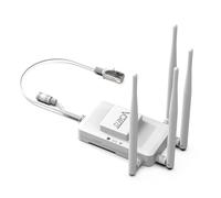 Vonets Adaptador WiFi a Ethernet de 1800 Mbps, puente inalámbrico de 5.8 GHz, compatible con Gigabit PoE de 2 puertos, puente WiFi para transmisión/juegos/Smart TV, hogar/empresa, uso multimodo
