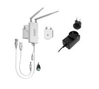 VONETS Industrial 2,4GHz WiFi Bridge Ethernet Puente WiFi Router Wireless Repetidor RJ45 WiFi Hotspot Extensor Señal para dispositivos de red DVR PLC con de fuente Alimentación Adaptador 12V/1A VAP11S