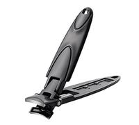 VONGLYHOO Cortaúñas Portátil Ultrafino, Cortaúñas Antisalpicaduras, Herramientas para Uñas, Cortaúñas Seki Edge, Accesorios De Viaje, Juego De Cortaúñas para Hombres (Negro)