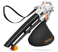 VonHaus 3 en 1 Soplador Aspiradora y Trituradora de Hojas Eléctrica 3000 W, Soplador de Hojas para Jardín, Patio, Canalones, Caminos, Velocidad 270 km/h, Bolsa de Recogida de 35 L, Correa y Ruedas