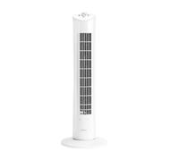 VonHaus 80 cm Ventilador de Torre Blanco, Ventilador de Pie Oscilante 60° con Temporizador de 2 Horas, 3 Velocidades, Ventilador Torre 60 W con Bandeja de Aroma para Dormitorio, Oficina, Hogar