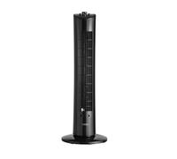 VonHaus 80 cm Ventilador de Torre Negro, Ventilador de Pie Oscilante 60° con Temporizador de 2 Horas, 3 Velocidades, Ventilador Torre 60 W con Bandeja de Aroma para Dormitorio, Oficina, Hogar
