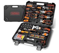 VonHaus Herramientas de Bricolaje - Caja de Herramientas Completa, 120 Piezas con Maletín- Incluye con Juego de Destornilladores, Martillo, Linterna LED, Metro 3 m y Más
