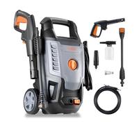 VonHaus Hidrolimpiadora 1600 W, Incluye un Juego de 7 Accesorios, Portátil | Hidrolavadora de Alta Presión máx. 130 Bar y Caudal de 390 l/h, Manguera de 5 m para Patios, Coches, Vallas y más