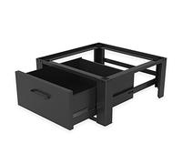 Vonia Lavadora Elevador con Cajón - Base para Lavadora 63 x 54 x 31 cm hasta 150 kg - Pedestal para Lavadora Acero Aluminio Negro