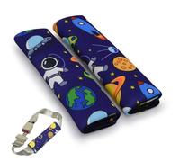 VONJUMA 2 Pcs Protector Cinturon Coche Niños Lindo Espacio Almohadilla Cinturon Coche Transpirable Y Agradable A La Piel Funda Cinturon Coche Adecuado Para Todas Las Estaciones
