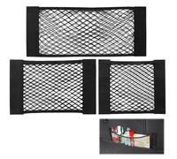 VONJUMA 3 Pcs Red Maletero De Coche Bolsa De Organizador Tronco De Coche Red Elástica De Almacenamiento Accesorios Coches Interior Con Redes De Bolsillos Elástica Comestibles Almacenaje