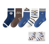 VONJUMA 5 Pares Calcetines Niño Divertidos Calcetines Sin Costura Diseño De Dibujos Animados De Moda Calcetines De Algodón Suave
