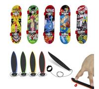 VONJUMA 5 Pcs Tech Deck Y 5 Pcs Tablas De Surf Finger Skateboards Mini Finger Skate Profesionales Mini Diapasón Monopatines Para Dedos Fingerboards Juguete Skatepark Regalo Creativo De Juegos