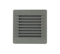 VONLIS® Haeusler-Shop - Rejilla de ventilación (plástico, rectangular, 100 x 100 mm), color gris