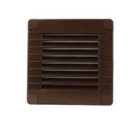VONLIS® Haeusler-Shop - Rejilla de ventilación (plástico, rectangular, 100 x 100 mm), color marrón