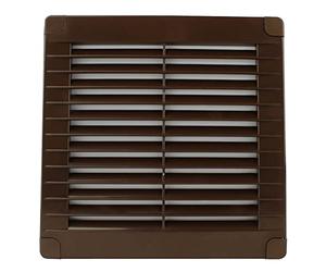 VONLIS® Haeusler-Shop - Rejilla de ventilación (plástico, rectangular, 150 x 150 mm), color marrón