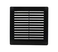 VONLIS® Lüftungsgitter Abluftgitter Lamellengitter Insektenschutz Kunststoff eckig 150 x 150 mm anthrazit/graphit