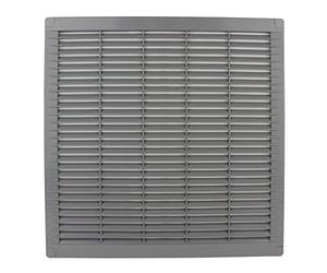 VONLIS® Lüftungsgitter Abluftgitter Lamellengitter Insektenschutz Kunststoff eckig 300 x 300 mm grau