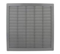 VONLIS® Lüftungsgitter Abluftgitter Lamellengitter Insektenschutz Kunststoff eckig 350 X 350 mm grau