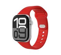 VONMÄHLEN Classic Band 2 - Correa para Apple Watch respetuosa con el medio ambiente, ajustable y transpirable, de silicona reciclada, impermeable y antideslizante, tamaño 44, 45, 46, 49 mm, color rojo