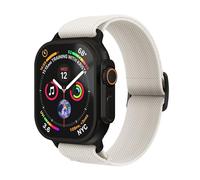 VONMÄHLEN Classic Nylon Loop: correa ajustable para Apple Watch, resistente al agua y al sudor 40 | 41 | 42 mm - Negro crema