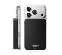 VONMÄHLEN Evergreen mag 10.000 mAh Qi2 Powerbank - Carga inalámbrica de 15 W, Compatible con MagSafe, 20 W USB-C Power Delivery, batería LCO, 3 años de garantía, Solo 14,3 mm de Grosor, Color Negro