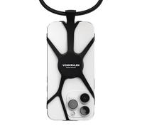 VONMÄHLEN Infinity - Cordón Universal para Móvil, Flexible y Seguro, Longitud Ajustable hasta 150 cm, Correa de Nylon - Compatible con Todos los Smartphones - Negro