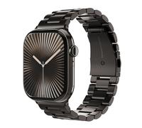 VONMÄHLEN Link Bracelet 2 - Correa de acero inoxidable 316L, 25% de contenido reciclado, cierre de mariposa compatible con Apple Watch, diseño moderno atemporal 44 | 45 | 46 | 49 mm - Gris granito