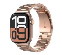 VONMÄHLEN Link Bracelet 2 - Correa de acero inoxidable 316L, 25% de contenido reciclado, cierre de mariposa compatible con Apple Watch, diseño moderno atemporal 40 | 41 | 42 mm - Oro rosa