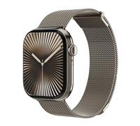 VONMÄHLEN Milanese Loop 2 - Correa de Edelstahl para Apple Watch, Cierre Magnético, Ajustable, Elegante - Compatible con Series 1-8, SE, Ultra 44 | 45 | 46 | 49 mm - Arena desierto
