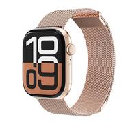 VONMÄHLEN Milanese Loop 2 - Correa de Edelstahl para Apple Watch, Cierre Magnético, Ajustable, Elegante - Compatible con Series 1-8, SE, Ultra 44 | 45 | 46 | 49 mm - Oro rosa